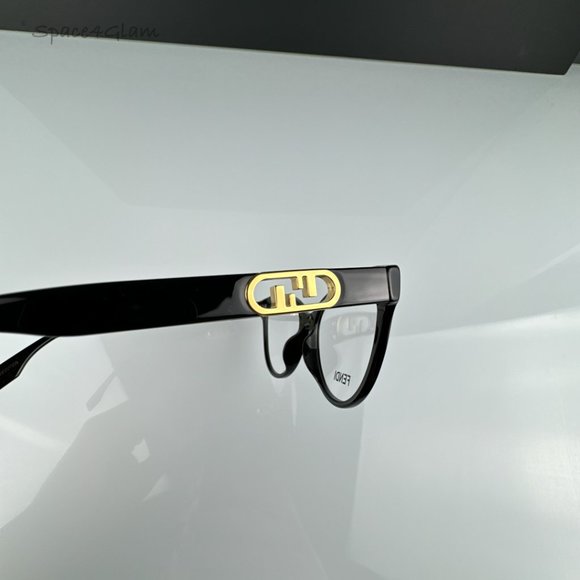 NEW Fendi FE50026I 001 Black Demo Cat Eye Women Eyeglasses FE 50026I - Picture 3 of 5